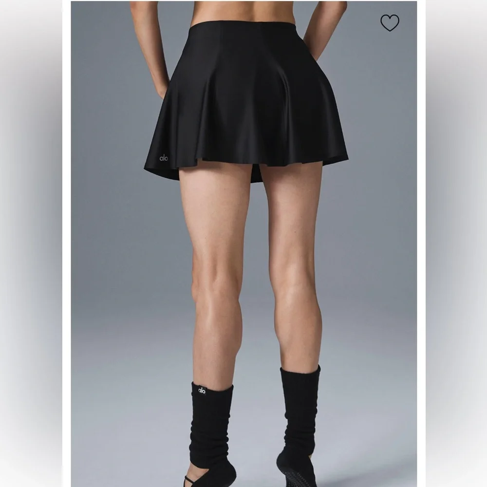 Alo Airlift Down The Line Tennis Skirt Black Size Small BNWT